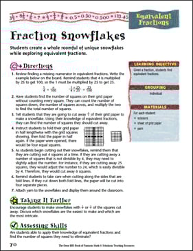 Fraction Snowflakes (Equivalent Fractions)