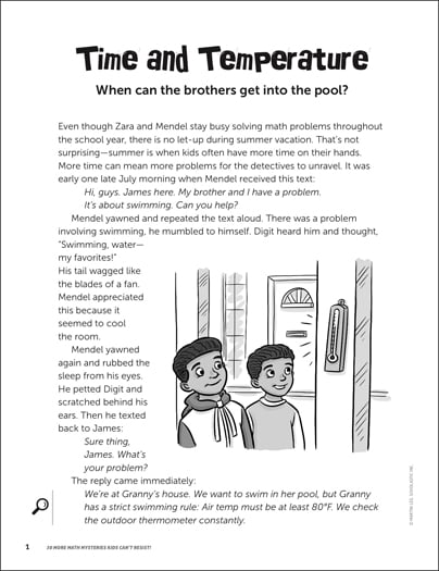 Time and Temperature: Math Mystery | Printable Skills Sheets