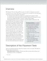 Reading Placement Tests: First Grade