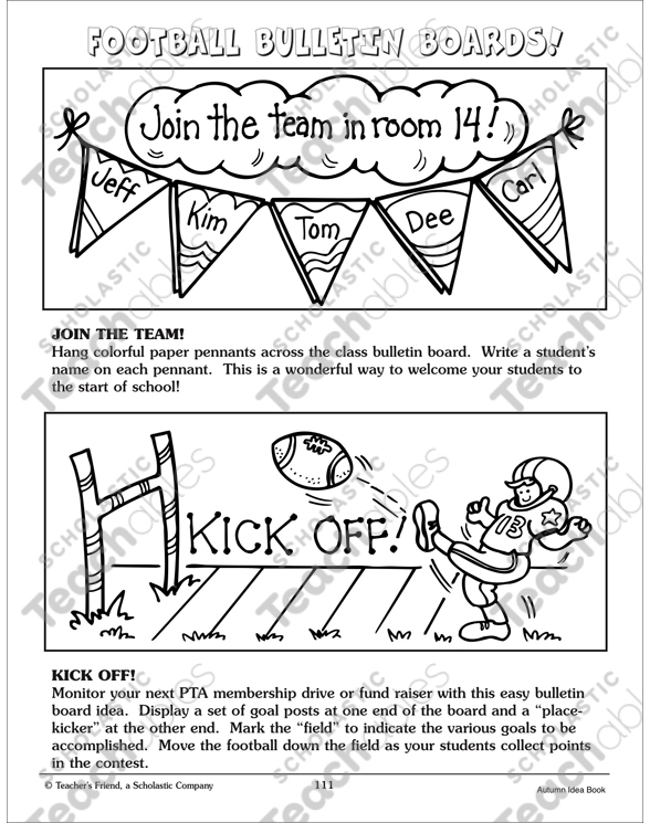 Football Field Bulletin Board Paper Easy Craft Ideas
