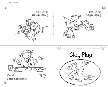Level C Mini Book Clay Play Printable Mini Books