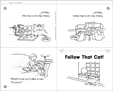 Level C Mini Book Follow That Cat Printable Mini Books