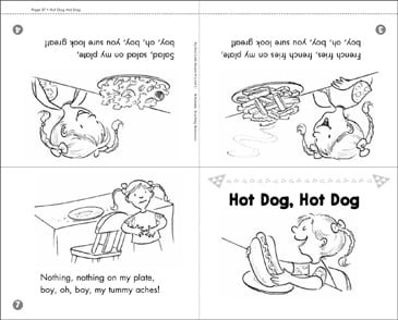 Level C Mini Book Hot Dog Hot Dog Printable Mini Books