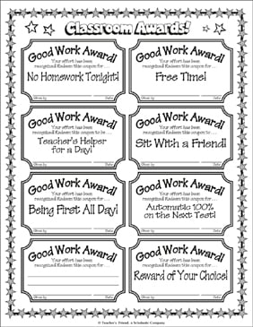 Classroom Awards Printable Awards Incentives And Skills