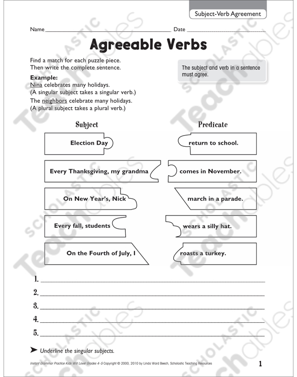 10-unique-subject-verb-agreement-worksheet-scholastic