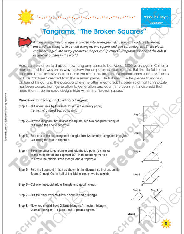 Week 2: Summer Express Between Grades 7 and 8 | Printable ...