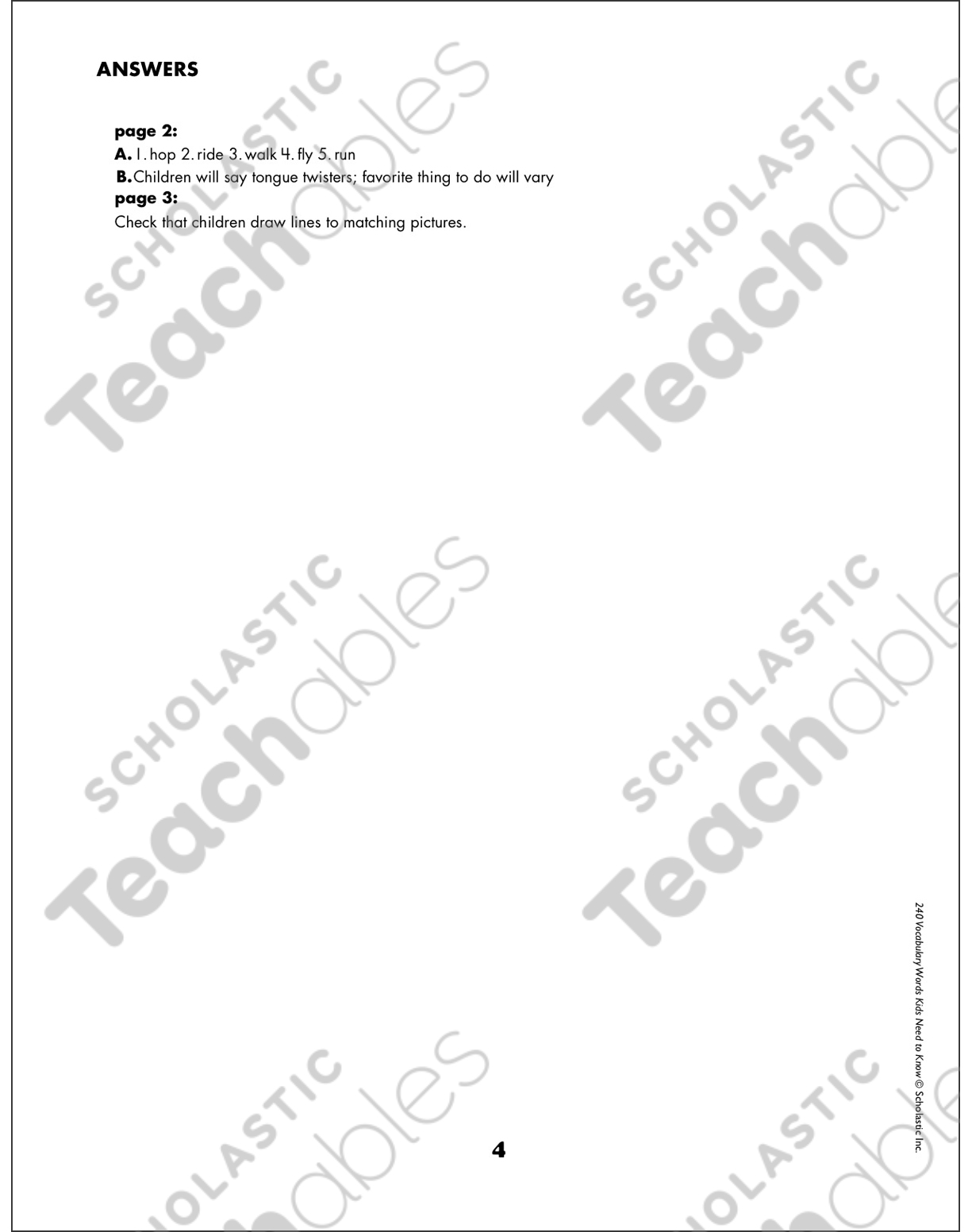 Action Words Grade 1 Vocabulary Printable Skills Sheets