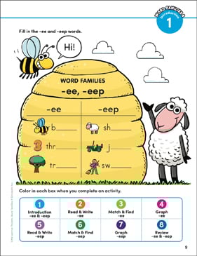 Word Families Packet 8: –ee, –eep | Printable Skills Sheets