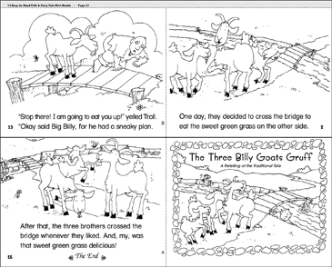 The Three Billy Goats Gruff Printable Mini Books