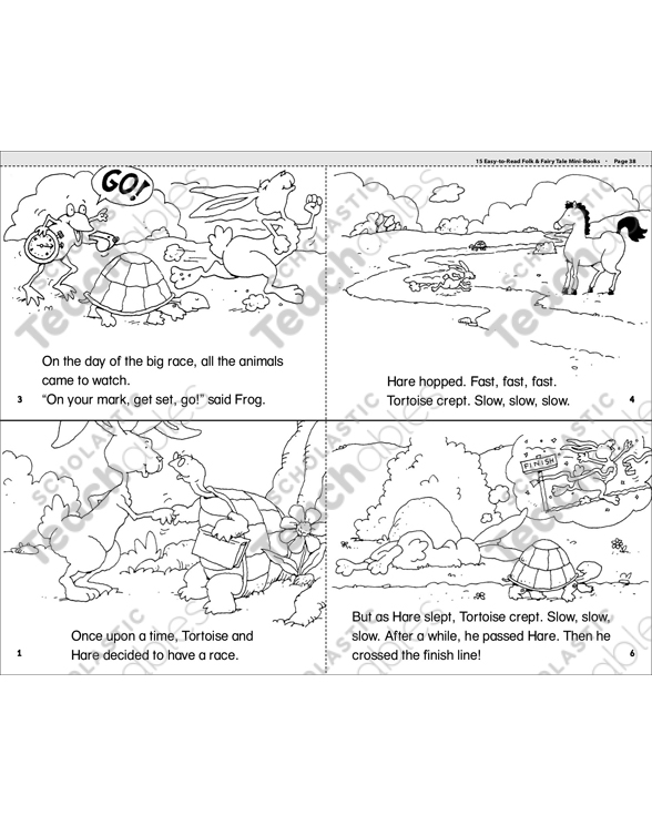 English Tortoise And The Hare Story Printable