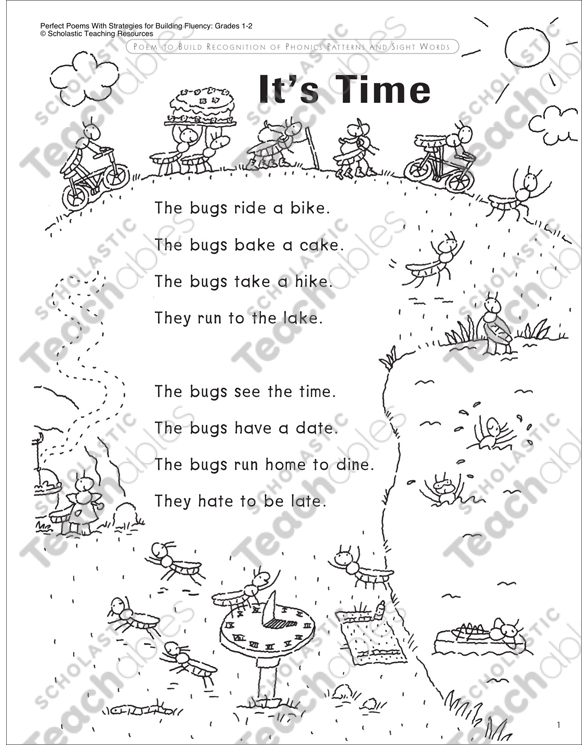 It's Time: Read-Aloud Poem | Printable Texts