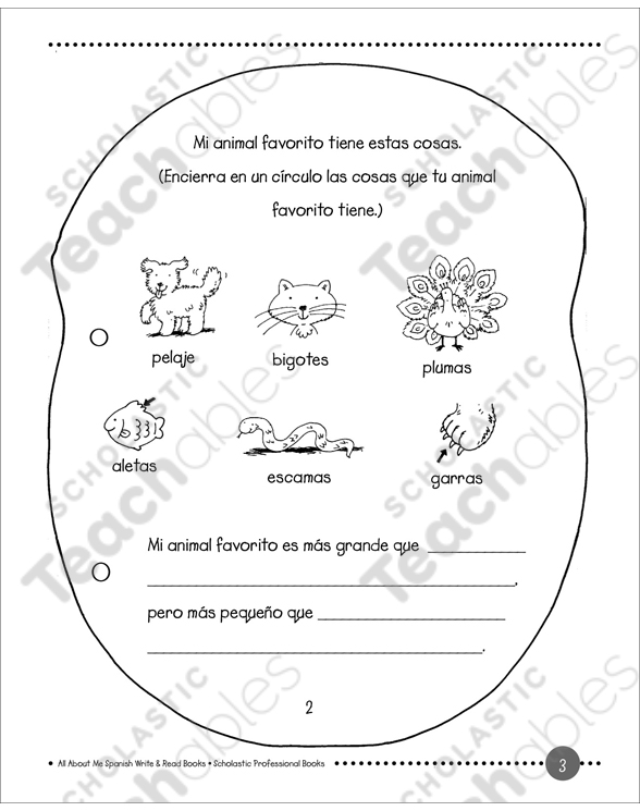 Mi Animal Favorito Write Read Book Printable Mini Books