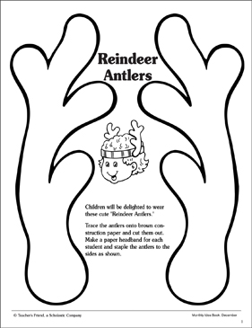 reindeer antler template pdf