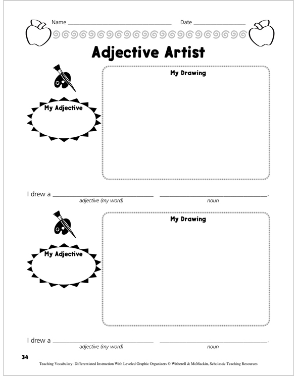 Adjective Graphic Organizer