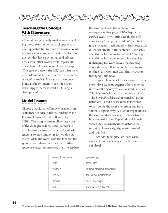 Synonyms Leveled Graphic Organizer Set Printable Graphic Organizers