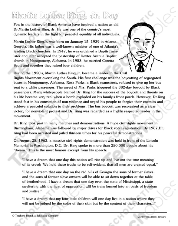 I Have A Dream Speech Text Printable