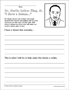 Martin Luther King Jr Writing Activities For Third Grade - Martin ...