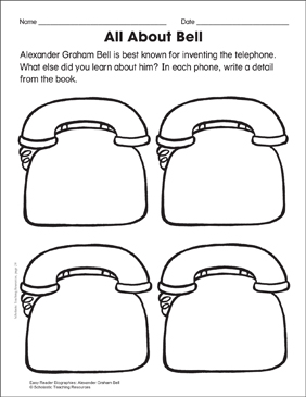 alexander graham bell lesson plan activity page printable lesson plans and ideas skills sheets