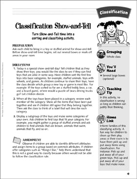 Classification Show And Tell Printable Lesson Plans Ideas And Skills Sheets