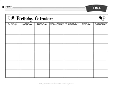 monday through friday calendar with times