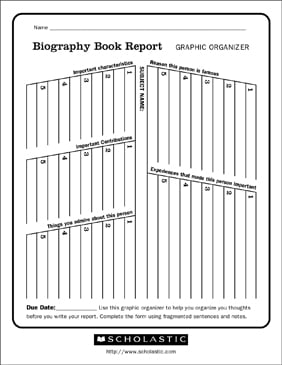 biography graphic organizer