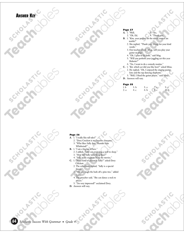Punctuating Dialogue | Printable Test Prep, Tests and Skills Sheets
