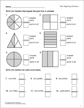 download 4th grade geometry worksheets