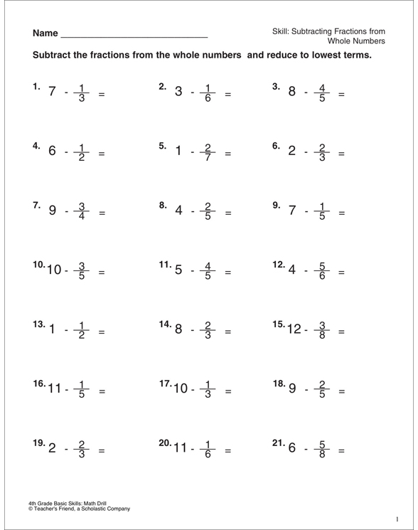 subtracting-fractions-from-whole-numbers-gr-4-5-printable-skills-sheets