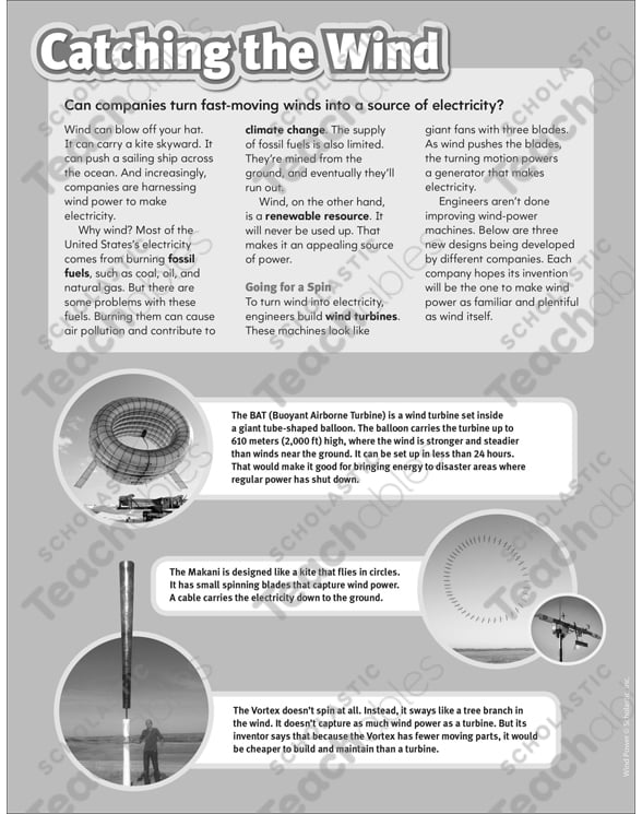 Wind Power Superscience Stem Activities Printable Lesson