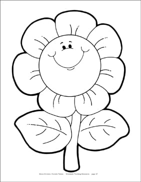 Smiling Worm Reproducible Pattern Printable Clip Art And Images This sunflower pattern is a free image for you to print out. smiling worm reproducible pattern