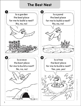 The Best Nest: First Comprehension Comics | Printable Skills ...