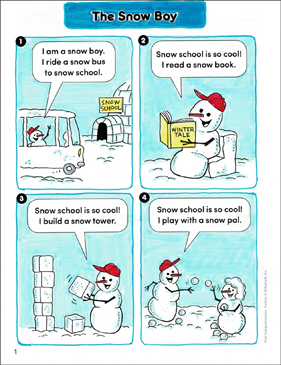 Snow Boy Comprehension Comic