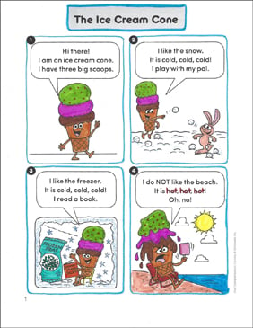 The Ice Cream Cone: First Comprehension Comics