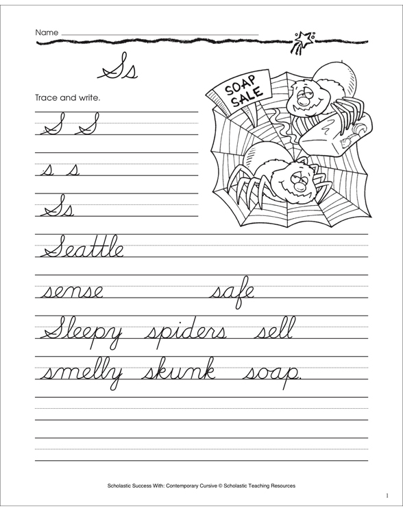 Letter Ss Cursive Writing Practice Printable Skills Sheets letter-ss-cursive-writing-practice-printable-skills-sheets