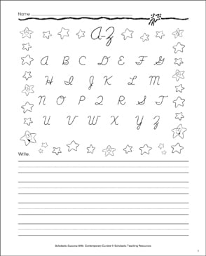 our solar system cursive writing practice printable skills sheets