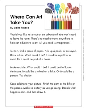 Where Can Art Take You Text Organizer Printable Graphic Organizers Texts