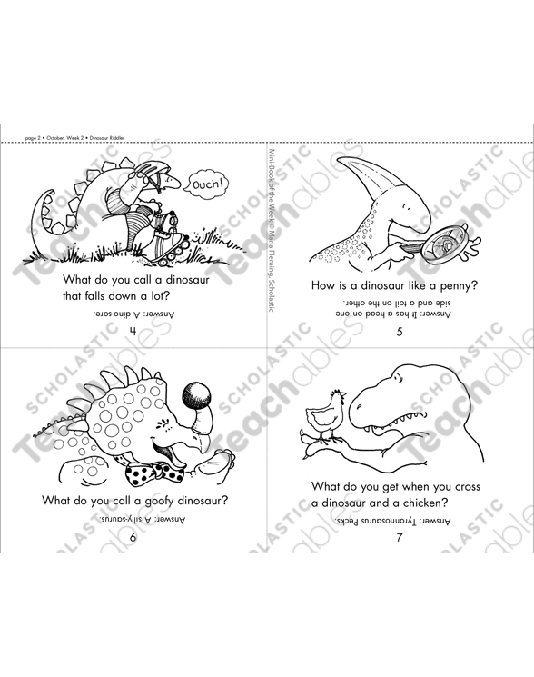Dinosaur Riddles Printable MiniBooks
