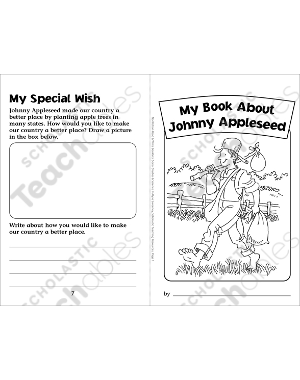 My Book About Johnny Appleseed Printable MiniBooks