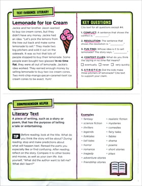Lemonade For Ice Cream Text Evidence Task Card Printable Lesson