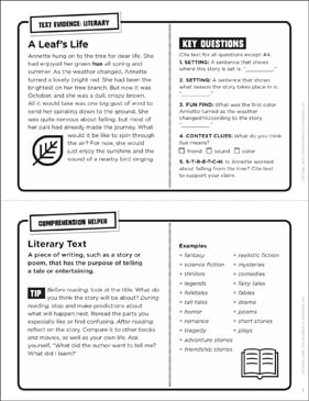 A Leaf’s Life: Text Evidence Task Card