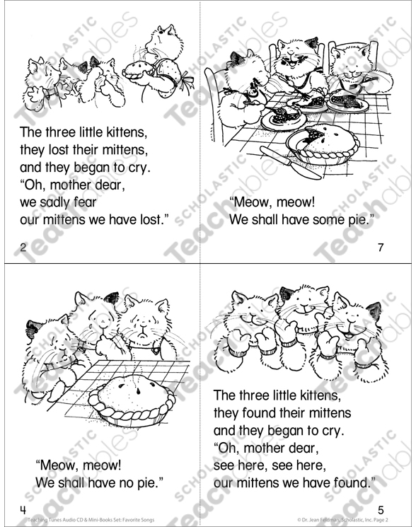 Three Little Kittens Poem Printable Printable Templates