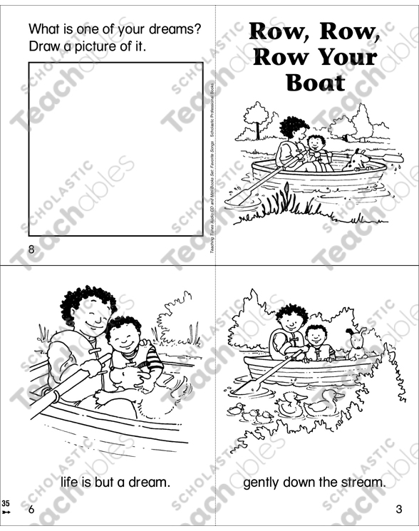Row Row Row Your Boat Printable Mini Books