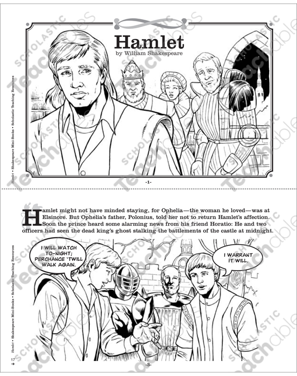 Shakespeare Comics Hamlet Printable Mini Books