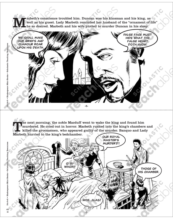 Shakespeare Comics Macbeth Printable Mini Books
