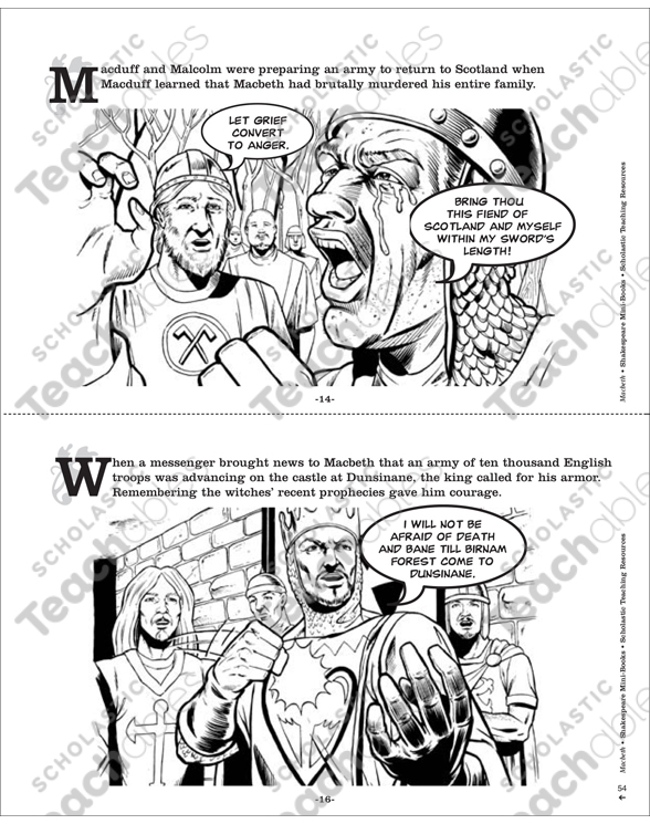 Shakespeare Comics Macbeth Printable Mini Books
