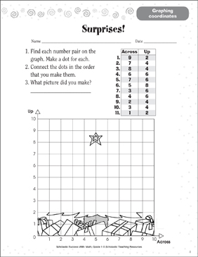 Surprises! (Graphing Coordinates) | Printable Skills Sheets ...