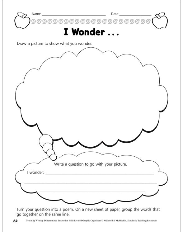 Writing Free-Form Poetry: Leveled Graphic Organizers | Printable ...