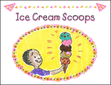 Ice Cream Scoops Mini-Book