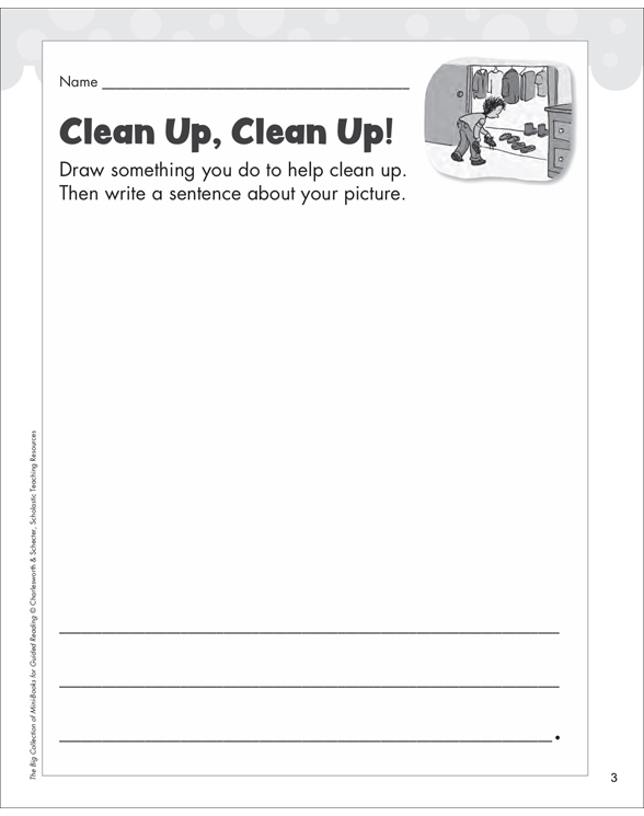 Clean Up, Clean Up! Printable MiniBooks and Skills Sheets