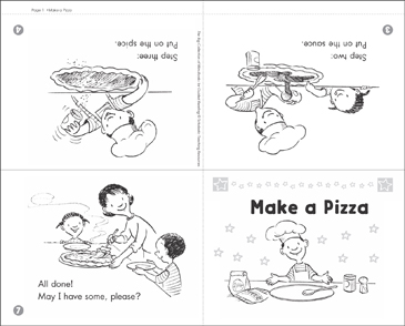 Make A Pizza Printable Mini Books And Skills Sheets